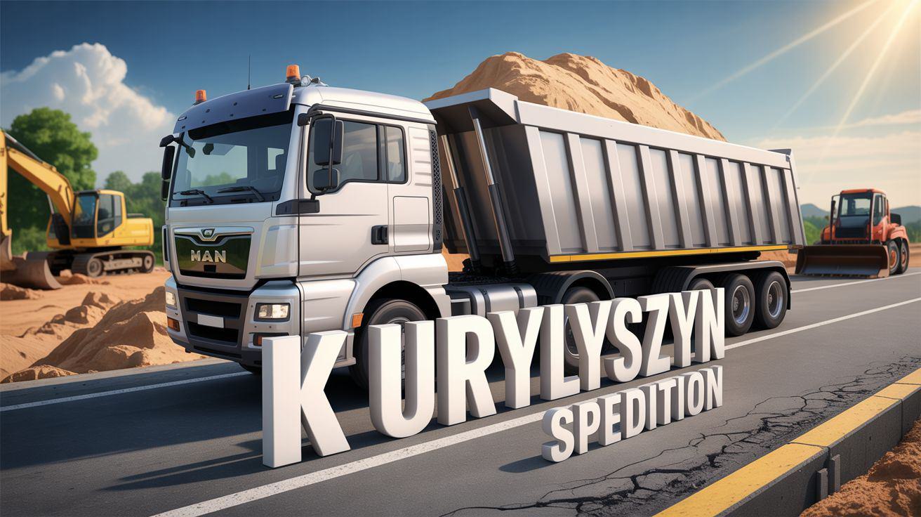 MAN Containerfahrzeug mit Sand beladen