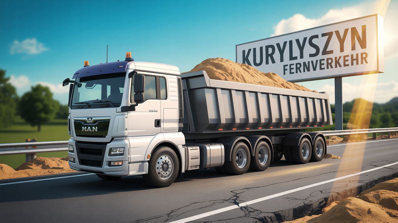 MAN Kiplaster mit Sand beladen